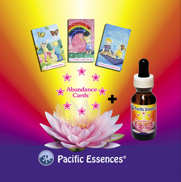Pacific Essences - Abundance Cards and Abundance Essence - Combination Essence Essential Oil Blend Flower, Sea & Gem Essences